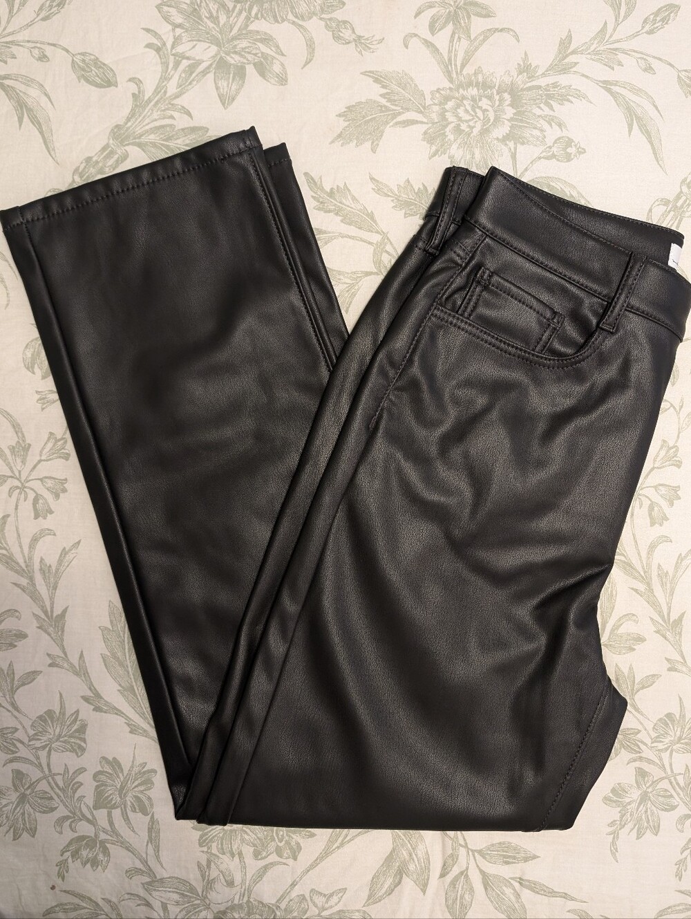 LOFT Black Imitation Leather Pants NWT